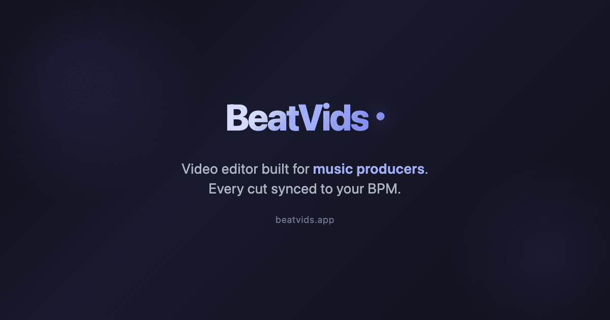 Music Video Maker for Beat Producers | BeatVids